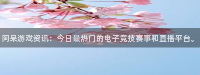 杜邦娱乐注册账号：阿呆游戏资讯：今日最热门的电子竞技赛事和直