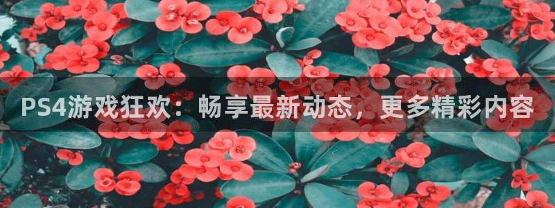 杜邦娱乐app下载地址：PS4游戏狂欢：畅享最新动态，更多精